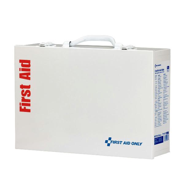 25 Person First Aid Kit, ANSI 2015 Class A, Plastic Case with Dividers