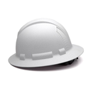 Matte White Graphite Pyramex Ridgeline Cap Style Hard Hat 4-Point Ratchet Suspension