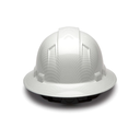 Matte White Graphite Pyramex Ridgeline Cap Style Hard Hat 4-Point Ratchet Suspension