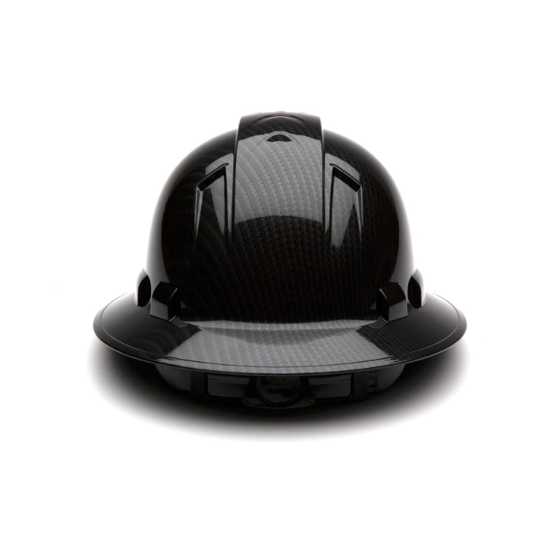 Matte White Graphite Pyramex Ridgeline Cap Style Hard Hat 4-Point Ratchet Suspension