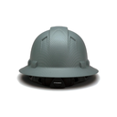 Matte White Graphite Pyramex Ridgeline Cap Style Hard Hat 4-Point Ratchet Suspension