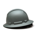 Matte White Graphite Pyramex Ridgeline Cap Style Hard Hat 4-Point Ratchet Suspension