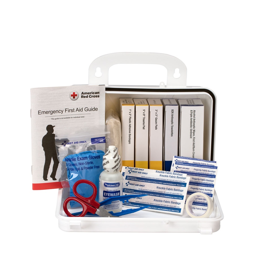 10 Person Vehicle First Aid Kit, Metal Case