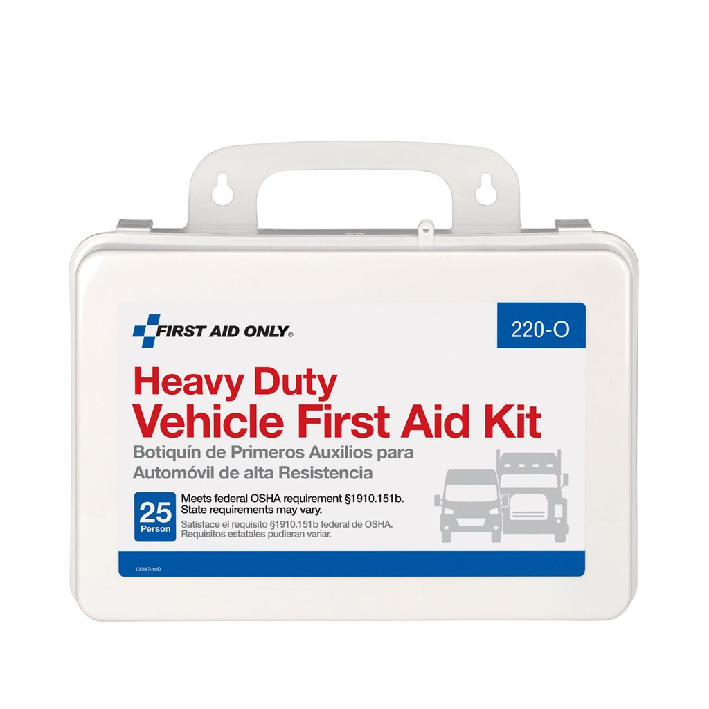 10 Person First Aid Kit, ANSI 2015 Class A (Plastic Case)