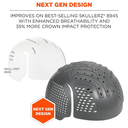 Charcoal Skullerz Universal Bump Cap Insert with Extra Venting