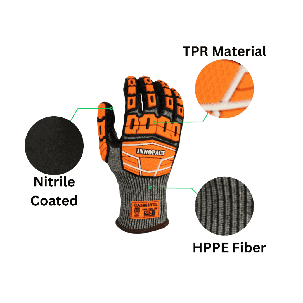 Single Pair - A5 Nitrile Coated Impact Glove