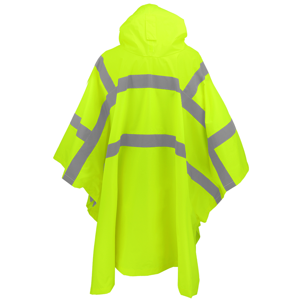 Hi Vis Rain Poncho – ANSI Class 3