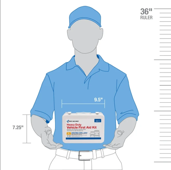 Vehicle 25 Person First Aid Kit – Class A, Metal Case, ANSI 2015 Compliant