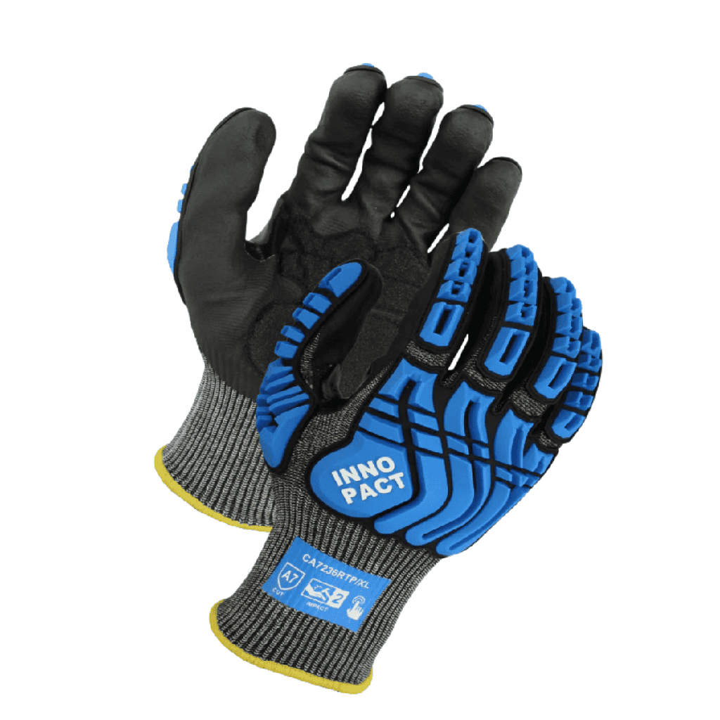 Single Pair - A7 Cut Resistant A2 Impact Gloves With Palm Padding