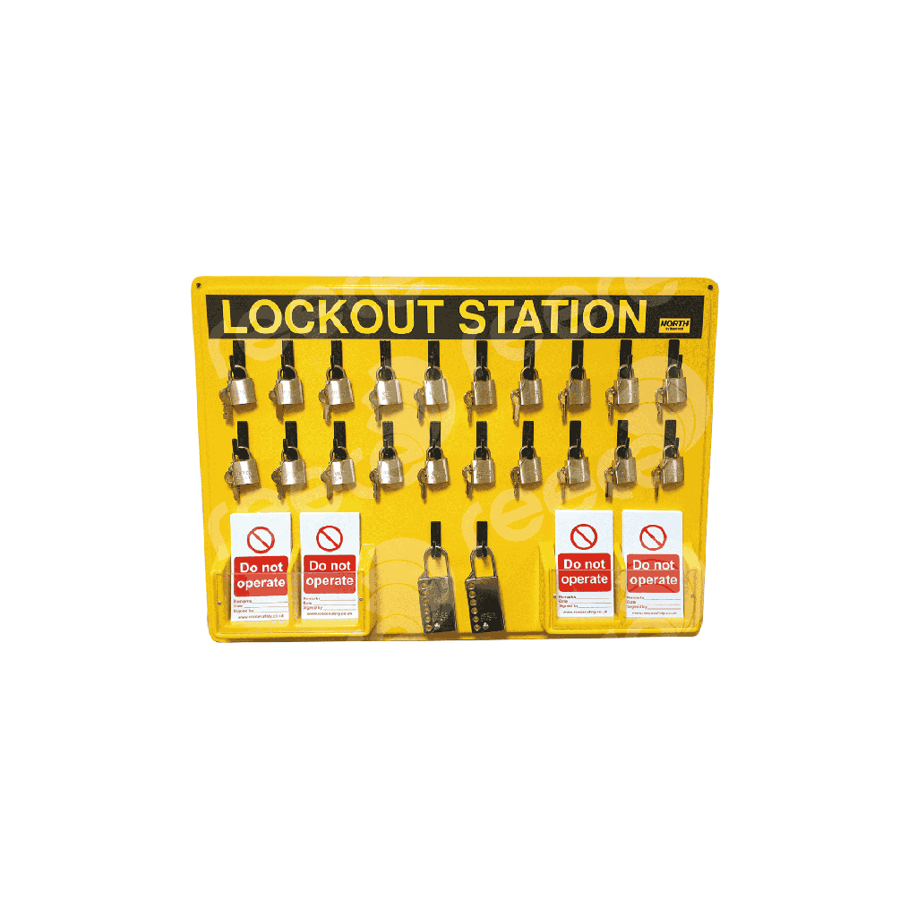 REECE Thermoplastic Lockout Station(22 Hook) - YELLOW