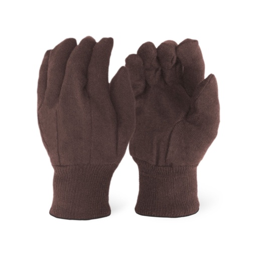 [8200KD - Pairs] Single Pairs - Kids Brown Jersey Work Glove