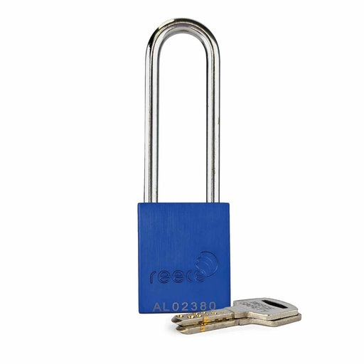 [AL38BLUKLONG-SET] Blue REECE Aluminum Safety Long Padlock KA SET