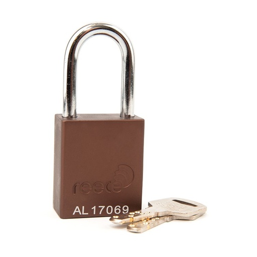 [AL38BRNK-SET] Brown REECE Aluminum Safety Padlock KA SET