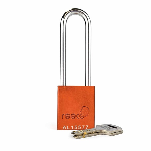 [AL38ORJKLONG-SET] Orange REECE Aluminum Safety Long Padlock KA SET