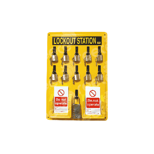 [LSE105] REECE Thermoplastic Lockout Station(11 Hook) - YELLOW