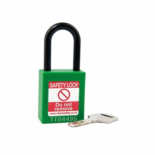 [NC38GRNK-SET] Green REECE Non-Conductive Safety Padlock KA SET