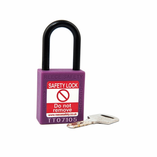 [NC38PRP] Purple REECE Non-Conductive Safety Padlock KTD