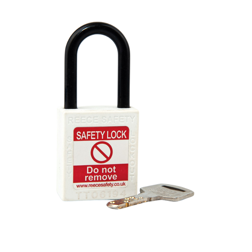 [NC38WHTK-SET] White REECE Non-Conductive Safety Padlock KA SET