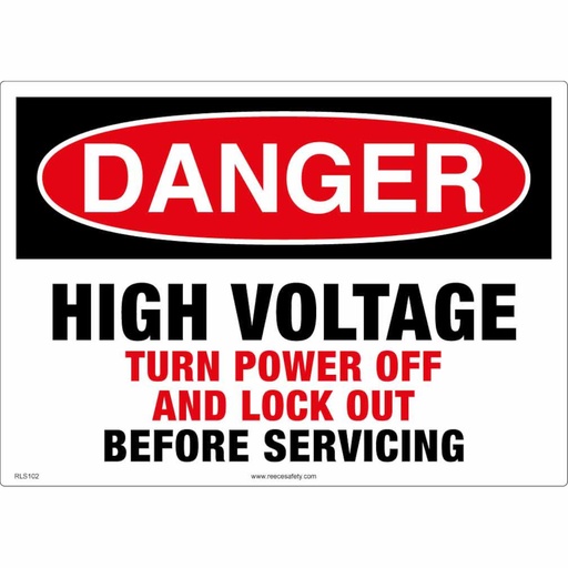 [RLS102] REECE Danger - High Voltage Sign