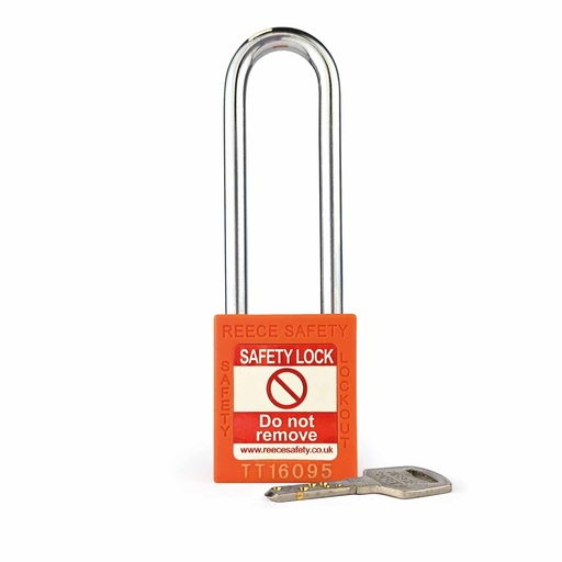 [TT38ORJKLONG] Orange REECE Nylon Safety Long Padlock KA
