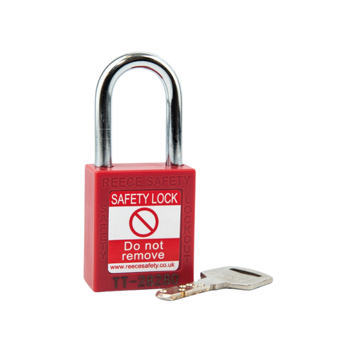 [TT38REDK-SET] Red REECE Nylon Safety Padlock KA SET