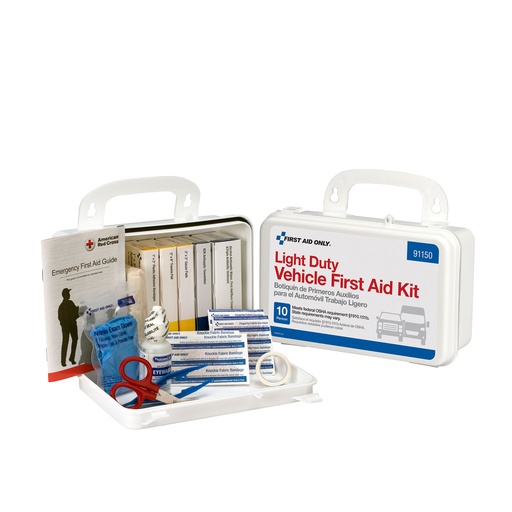 [91150] 10 Person Light Duty Car First Aid Kit, Plastic