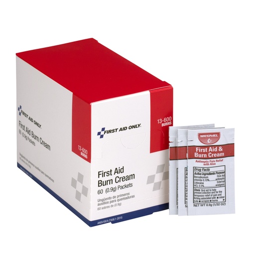 [13-600] First Aid Burn Cream, 60/box