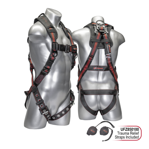 Elite+ 5-Point FBH, Enhanced Dorsal D-ring, TB Legs, QC Chest, Shoulder Pad, All Black Fittings Harness