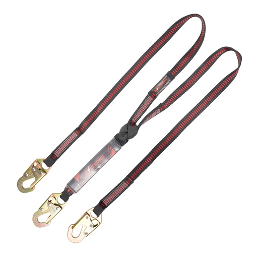 [UFL201121] 6 ft. Twin leg 100% tie-off Clear pack design shock absorbing lanyard with snap hooks (ANSI)