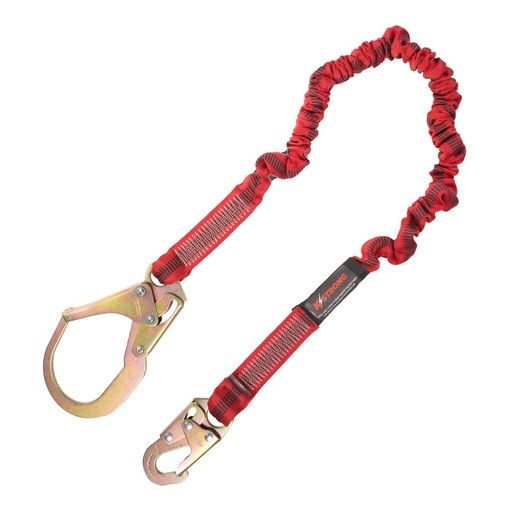 [UFL206111] 6 ft. Elasticated design shock absorbing lanyard with snap hook and rebar hook (ANSI)