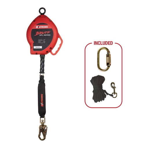 [UFS310050L] 50 ft. Cable SRL-LE with snap hook. Includes installation carabiner and tagline (ANSI)