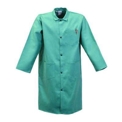 9 oz FR Green Cotton 45" Welding Coat