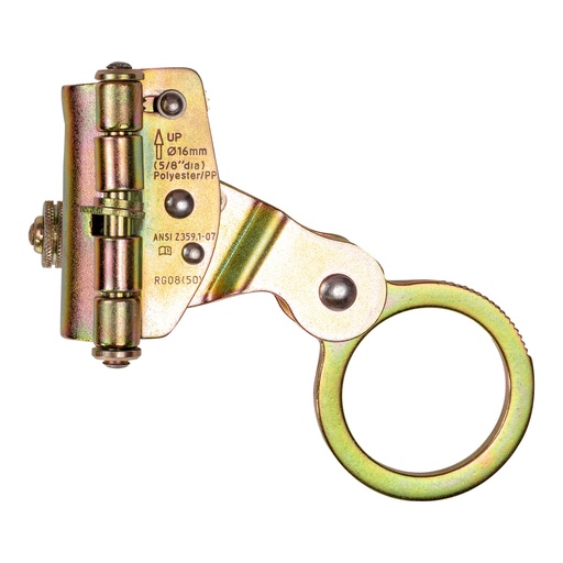 [UFG601010] Self-tracking non-captive openable rope grab w/anti-panic feature. For use on 5/8" rope