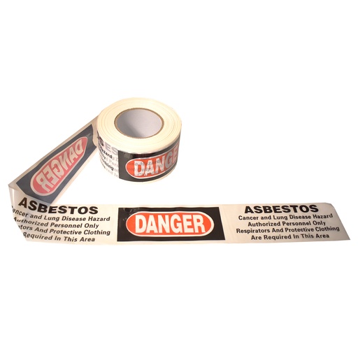 [T20315] Barricade Tape "DANGER ASBESTOS" 1,000 FT