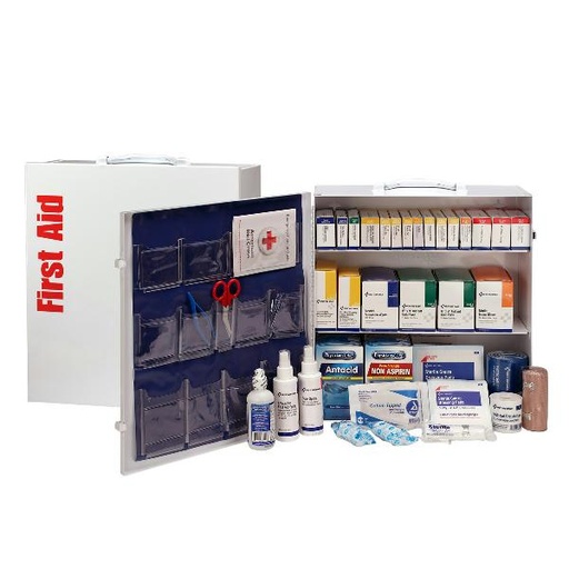 [90575] 3 Shelf First Aid ANSI 2015 Class B+ Metal Cabinet, with Meds